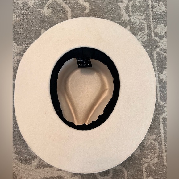 Teressa Foglia x Curateur Lynn Vegan Boho Wide Brim Hat Cream Neutral One Size - Picture 4 of 6